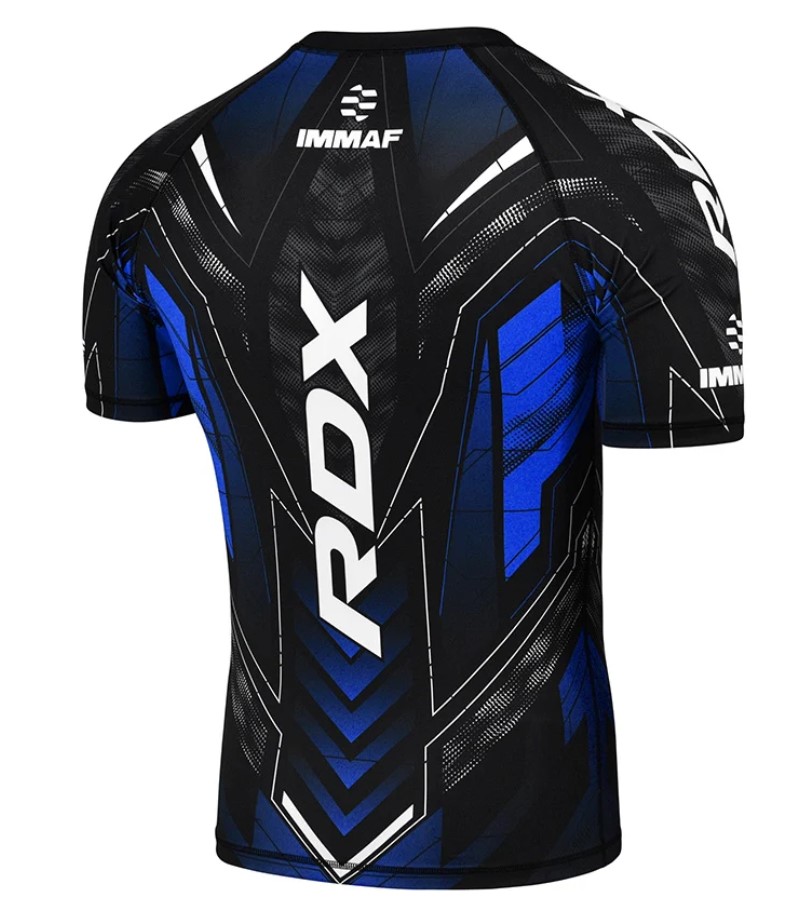 RDX Rash Guard IMMAF, Schwarz-Blau 2