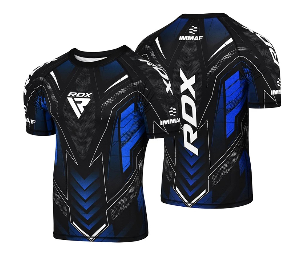 RDX Rash Guard IMMAF, Schwarz-Blau 3
