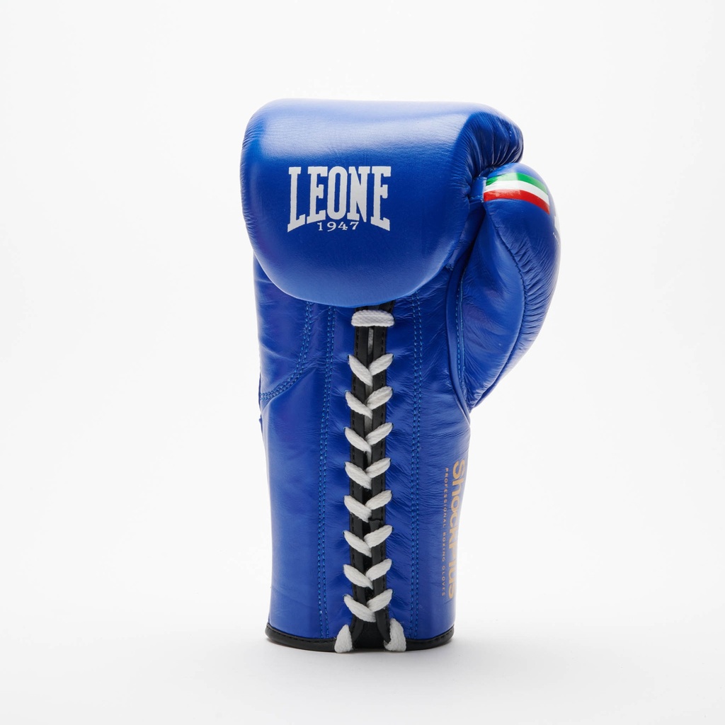 Leone Boxhandschuhe Shock Plus mit Schnürung, Blau 4