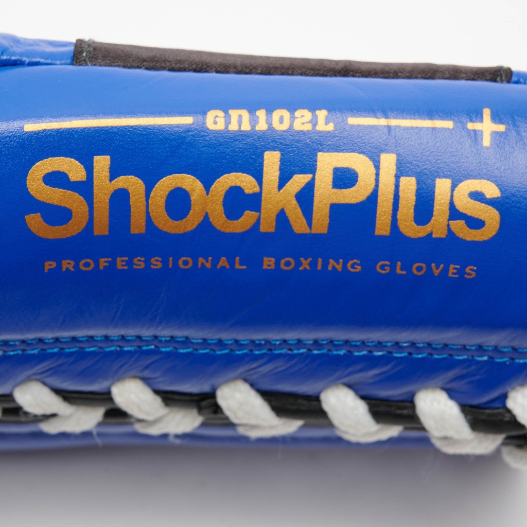 Leone Boxhandschuhe Shock Plus mit Schnürung, Blau 8