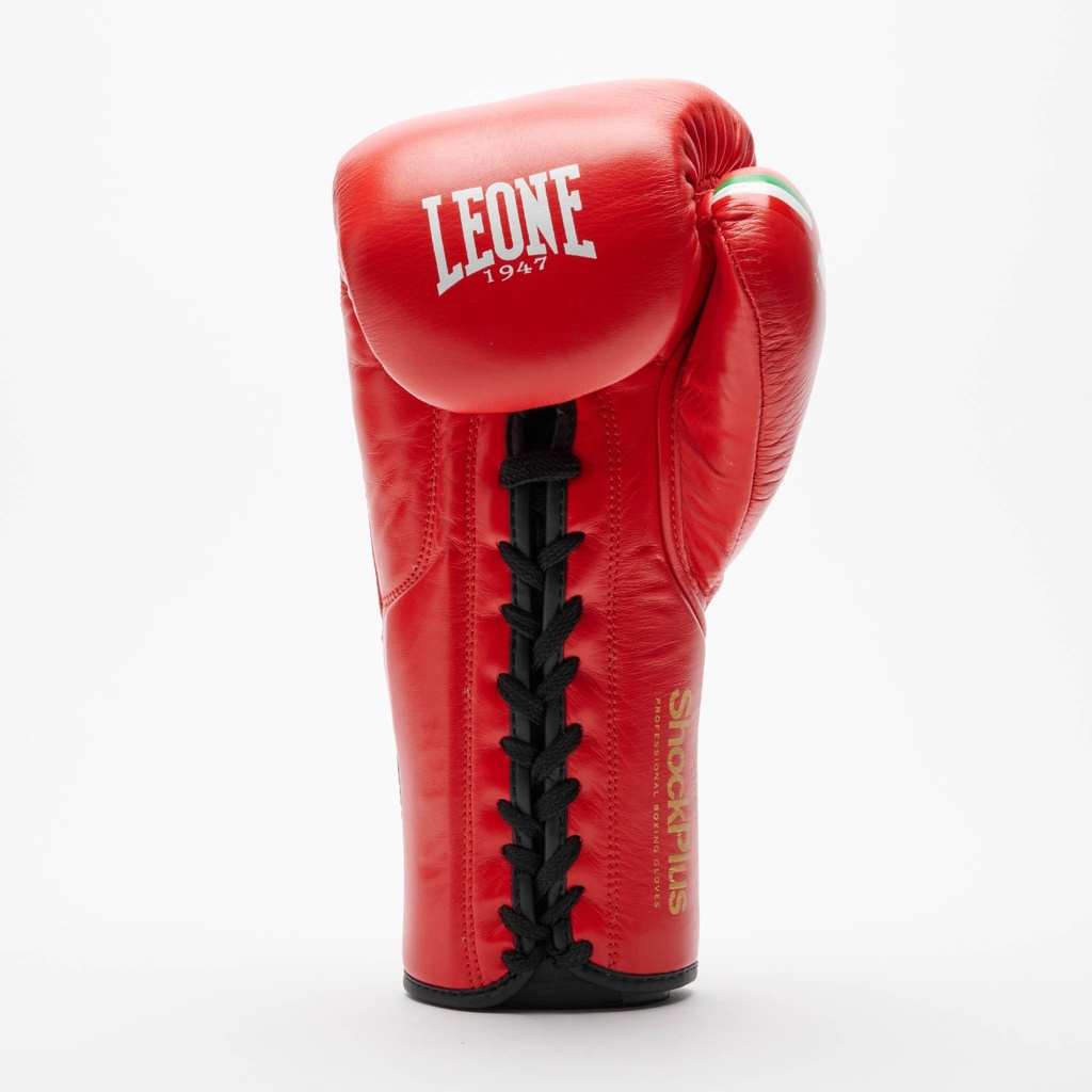 Leone Boxhandschuhe Shock Plus mit Schnürung, Rot 4