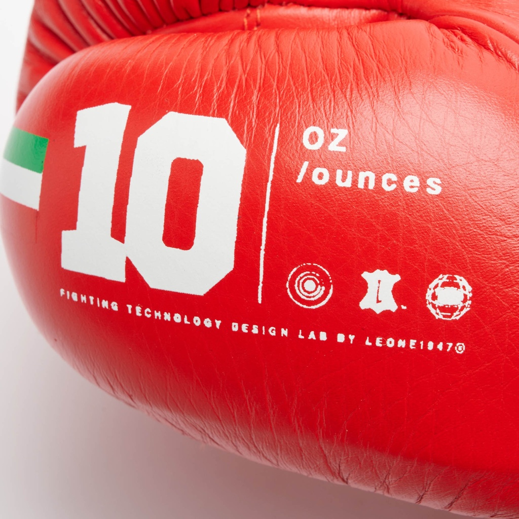 Leone Boxhandschuhe Shock Plus mit Schnürung, Rot 7