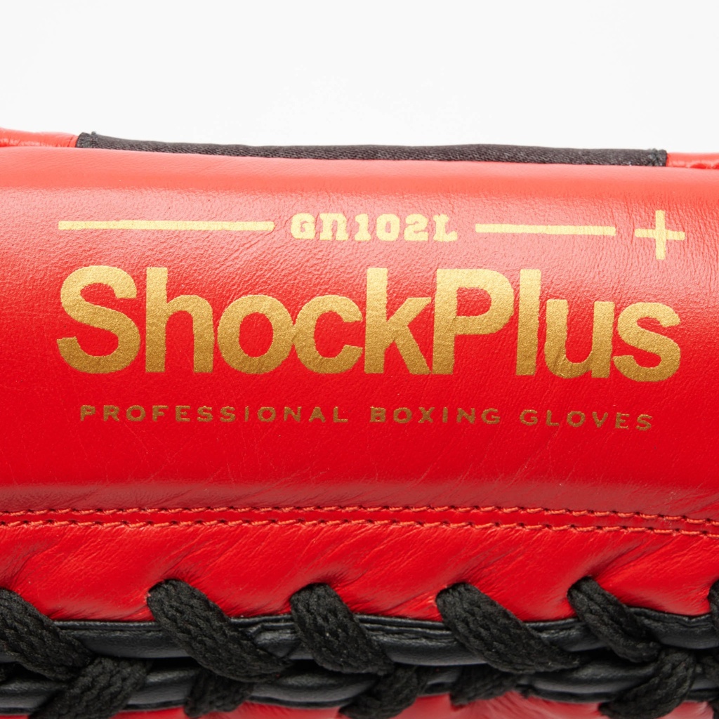 Leone Boxhandschuhe Shock Plus mit Schnürung, Rot 8