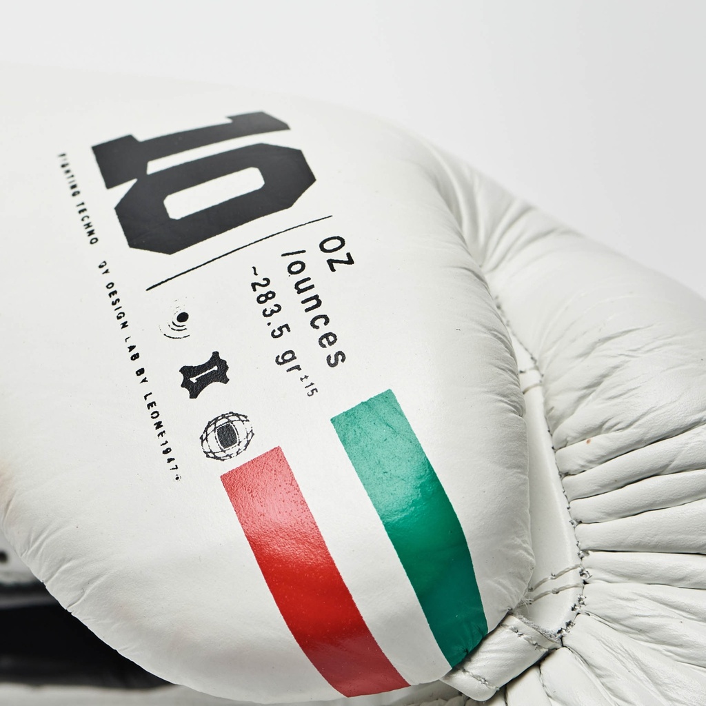 Leone Boxhandschuhe Shock Plus mit Schnürung, Weiß 8