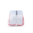 Twins X Booster Muay Thai Shorts No.8, Weiß-Rot 2