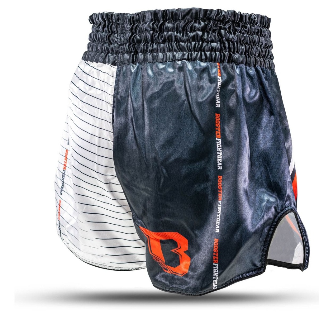 Booster Muay Thai Shorts Performance, Schwarz-Orange 3