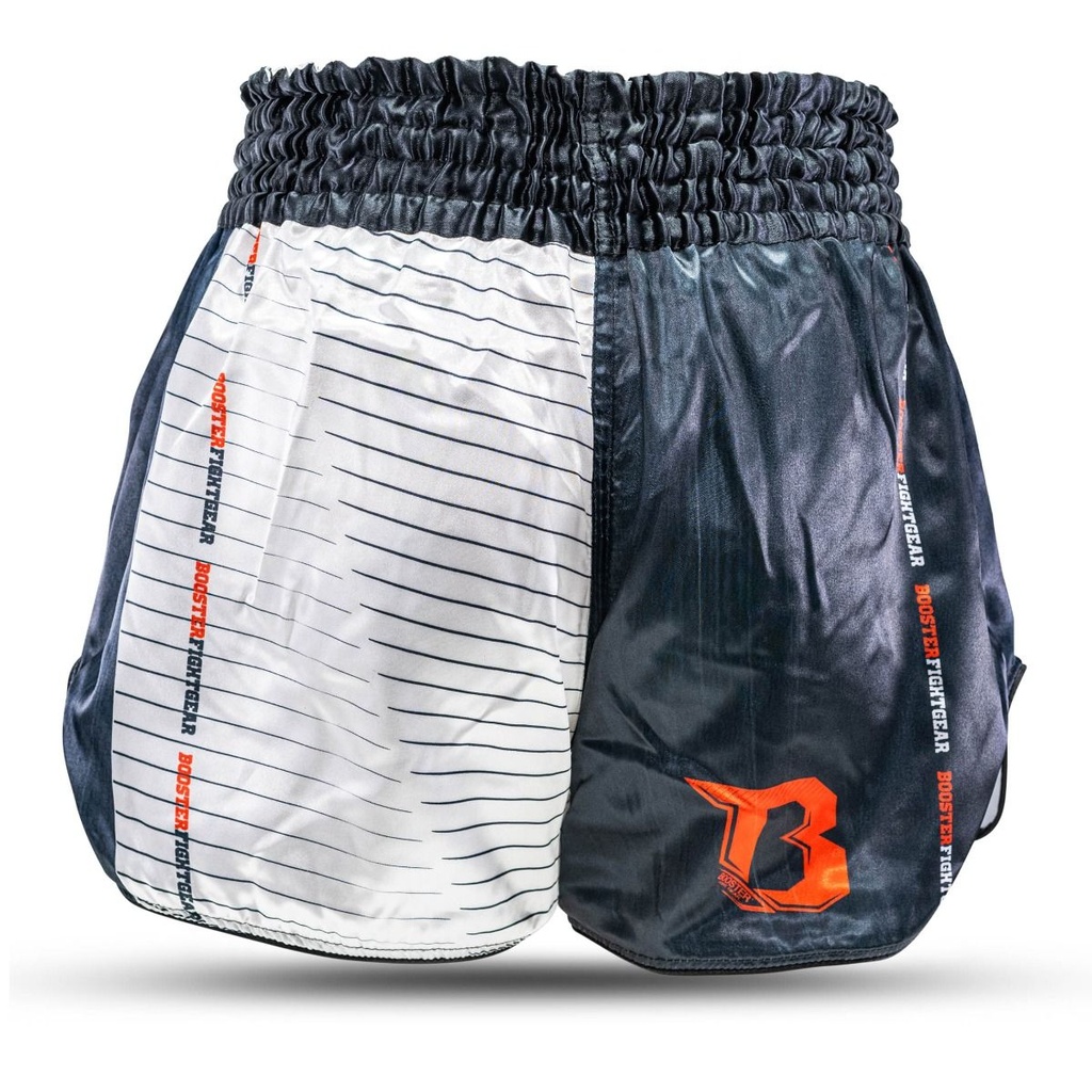 Booster Muay Thai Shorts Performance, Schwarz-Orange 4