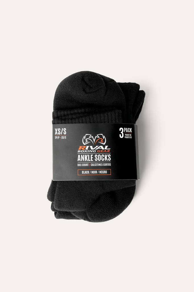 Rival Socken Sneaker 3-er Pack, Schwarz 3