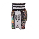 Top King Muay Thai Shorts TKTBS-227-WH, Weiß-Mehrfarbig 2