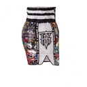 Top King Muay Thai Shorts TKTBS-227-WH, Weiß-Mehrfarbig 3
