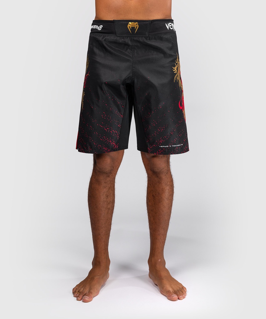 Venum Fight Shorts X Tekken 8 Marshall Law, Schwarz-Rot-Gold 2