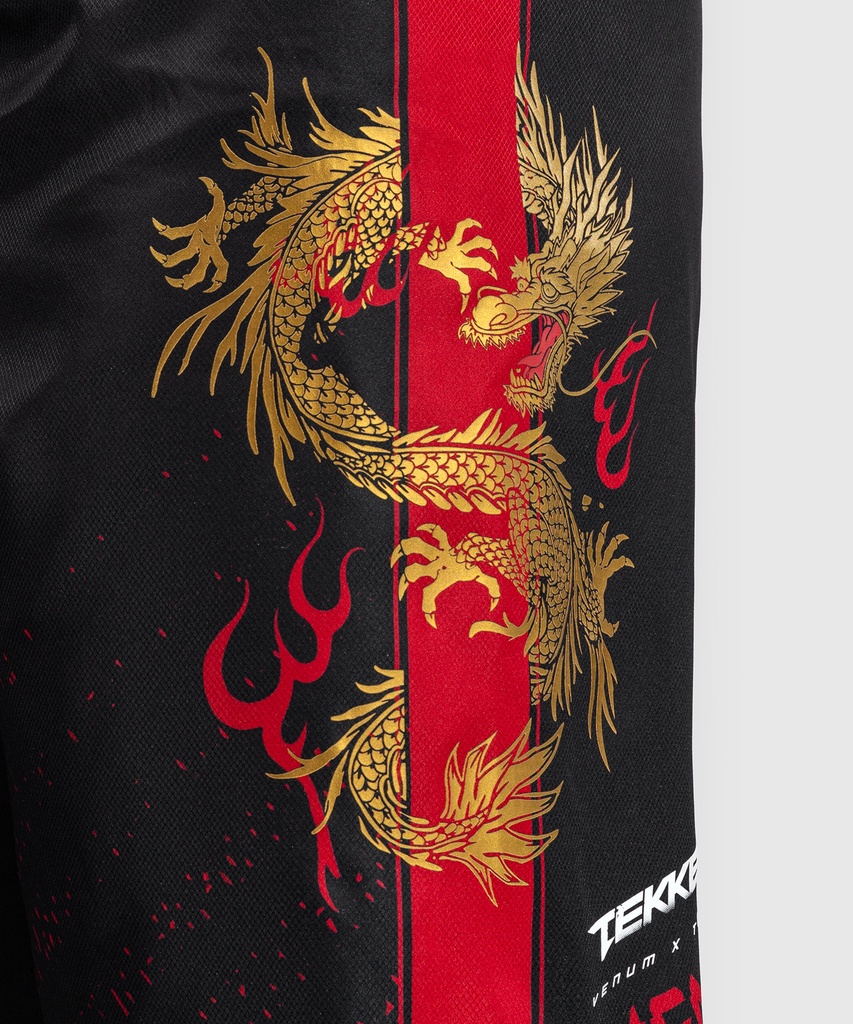 Venum Fight Shorts X Tekken 8 Marshall Law, Schwarz-Rot-Gold 6