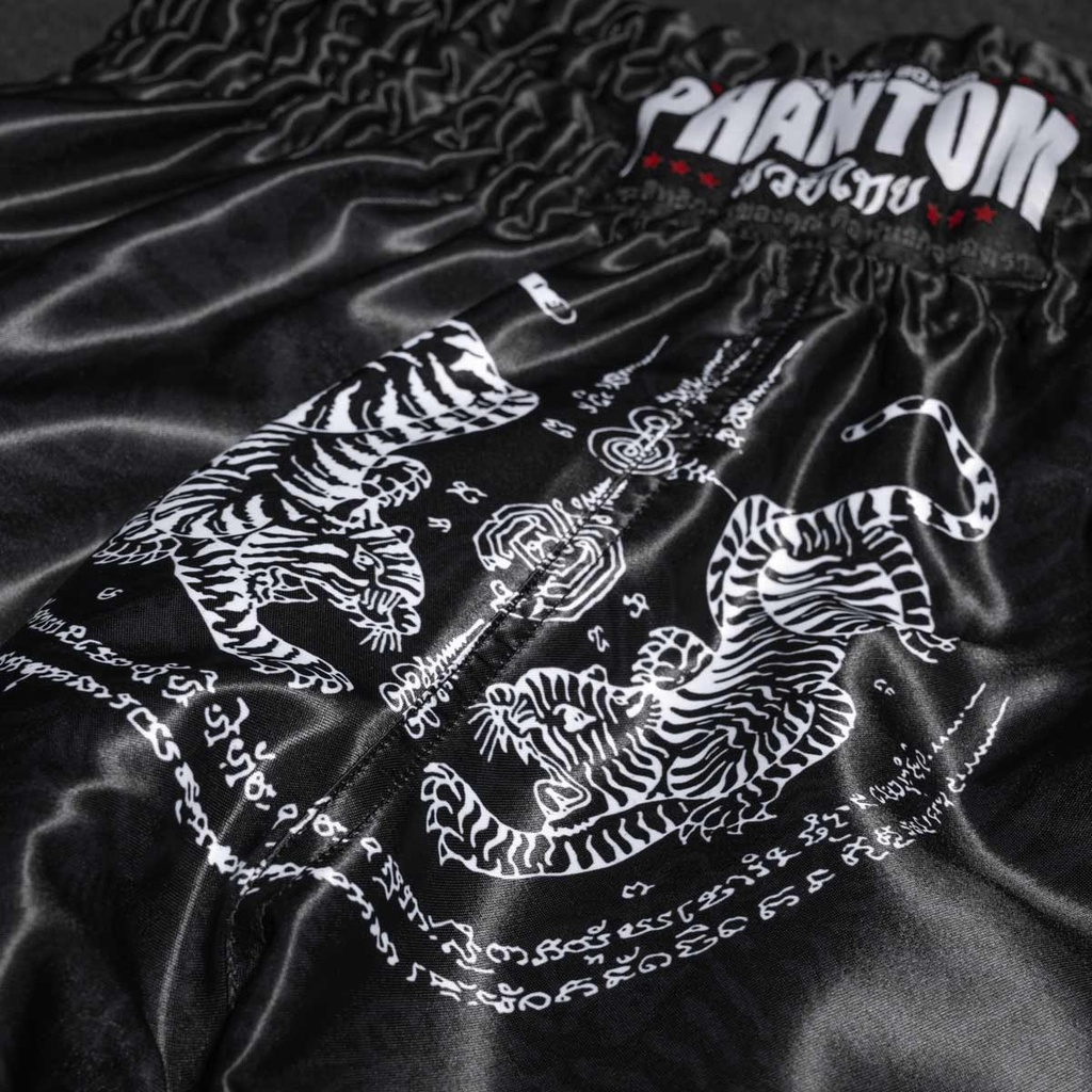 Phantom Muay Thai Shorts Sak Yant, Schwarz-Weiß 8