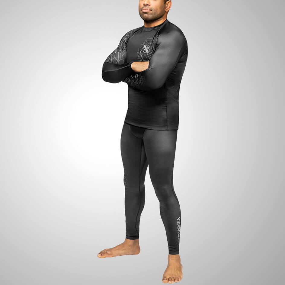 Hayabusa Compression Pants Geo, Schwarz-Grau 3