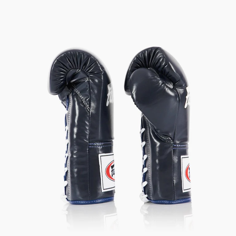 Fairtex Boxhandschuhe Pro Fight BGL6 10oz mit Schnürung , Blau 3