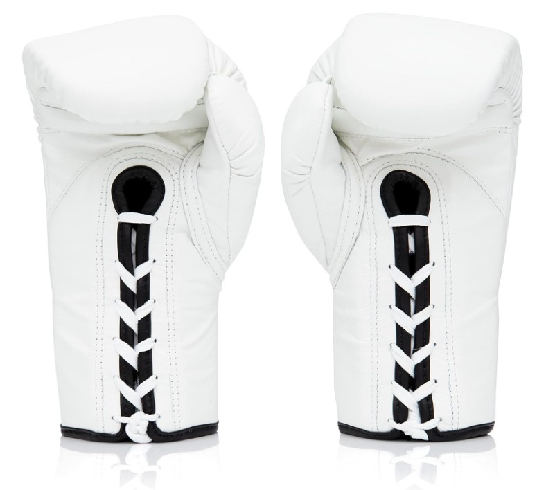 Fairtex Boxhandschuhe Pro Fight BGL6 10oz mit Schnürung, Weiß 2
