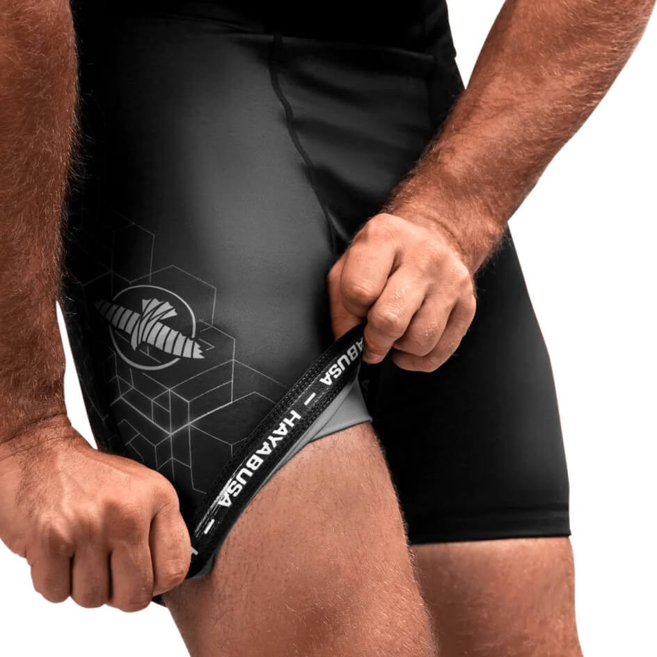 Hayabusa Compression Shorts Geo, Schwarz-Grau 4