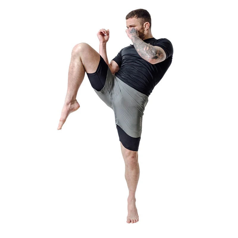 RDX Fight Shorts T15, Grau-Schwarz 4