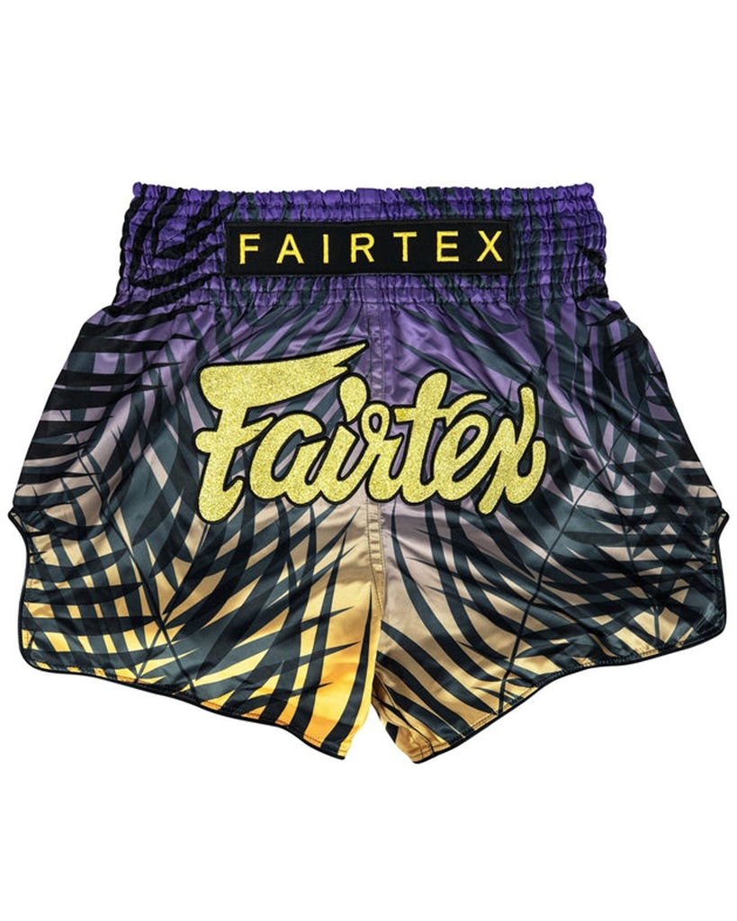 Fairtex Muay Thai Shorts BS1941 Short Dawn, Blau-Gelb 3