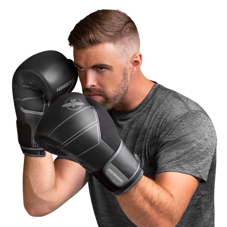 Hayabusa Boxhandschuhe S4 Leder, Schwarz 6