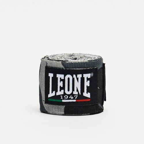 Leone Boxbandagen 3,5m Halbelastisch, Camo-Grau 4
