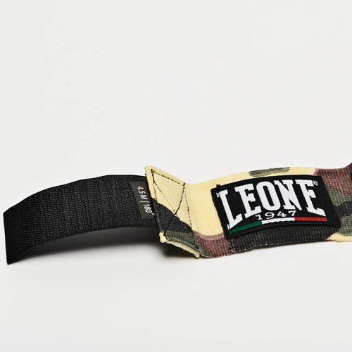 Leone Boxbandagen 3,5m Halbelastisch, Camo-Grün 2
