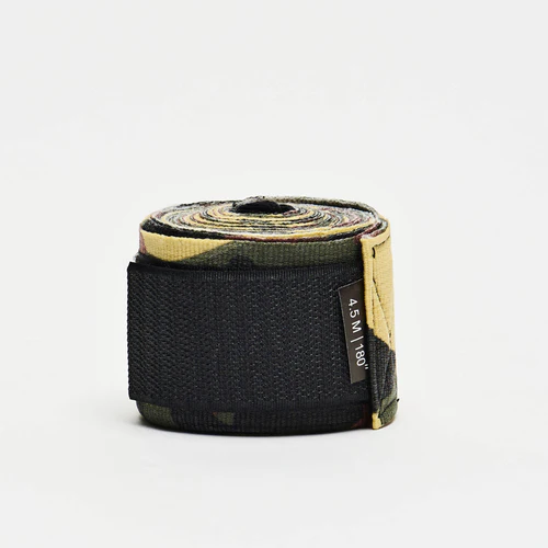Leone Boxbandagen 3,5m Halbelastisch, Camo-Grün 5