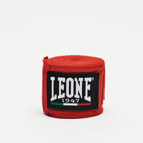 Leone Boxbandagen 3,5m Halbelastisch, Rot 4