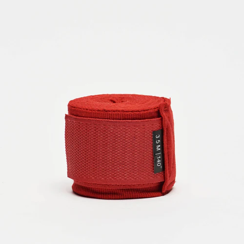 Leone Boxbandagen 3,5m Halbelastisch, Rot 5