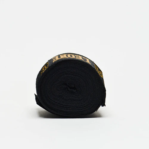 Leone Boxbandagen 3,5m Halbelastisch, Schwarz-Gold 6