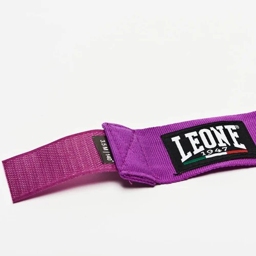 Leone Boxbandagen 3,5m Halbelastisch, Violett