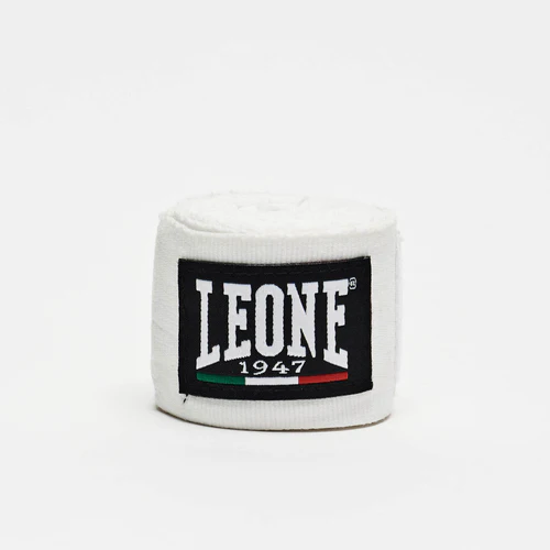 Leone Boxbandagen 3,5m Halbelastisch, Weiß