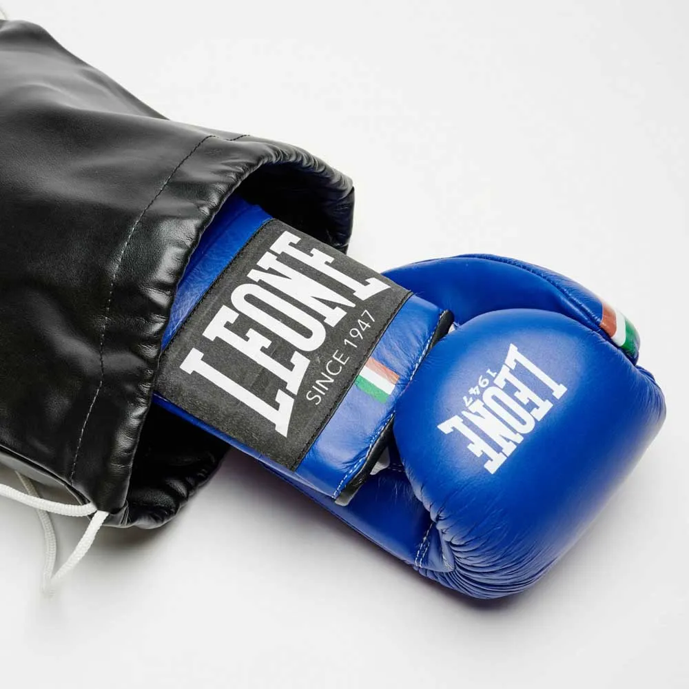 Leone Boxhandschuhe Shock Plus mit Schnürung, Blau