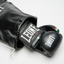 Leone Boxhandschuhe Shock Plus mit Schnürung, Schwarz