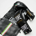 Leone Boxhandschuhe Shock Plus mit Schnürung, Schwarz