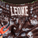 Leone Muay Thai Shorts Flames Kids, Schwarz 8