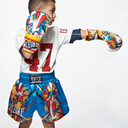 Leone Muay Thai Shorts Hero Kids, Blau 4