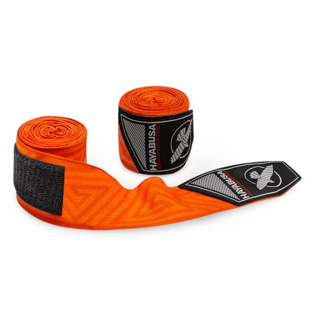 Hayabusa Boxbandagen Perfect Stretch Orange Maze 4,5m Halbelastisch