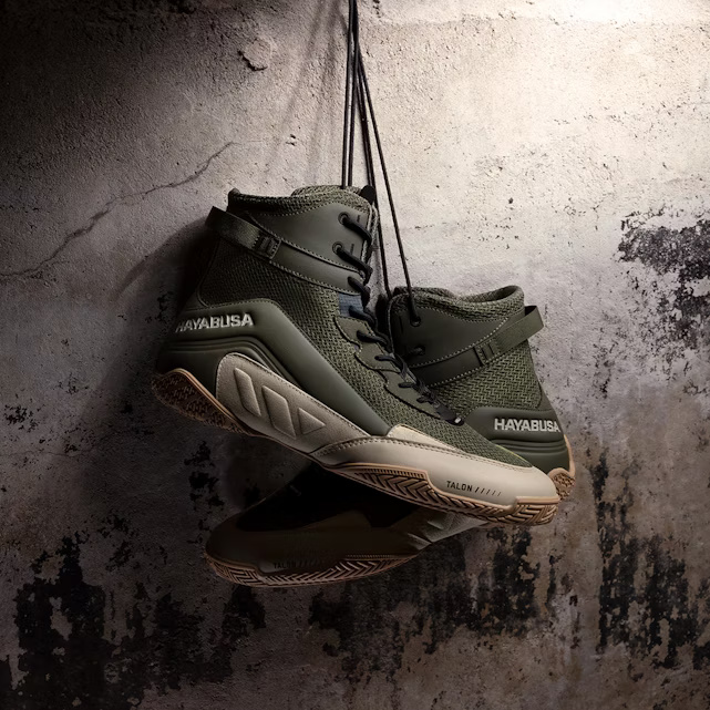 Hayabusa Boxschuhe Talon, Grün-Beige 6