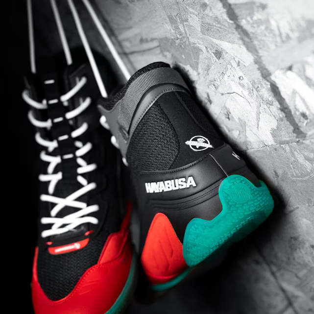 Hayabusa Boxschuhe Talon, Schwarz-Rot 4