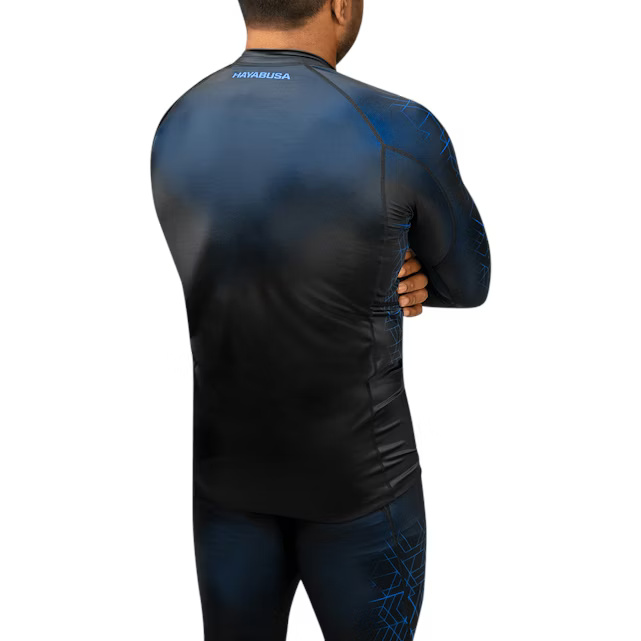 Hayabusa Rash Guard Geo, Schwarz-Blau