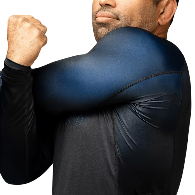 Hayabusa Rash Guard Geo, Schwarz-Blau
