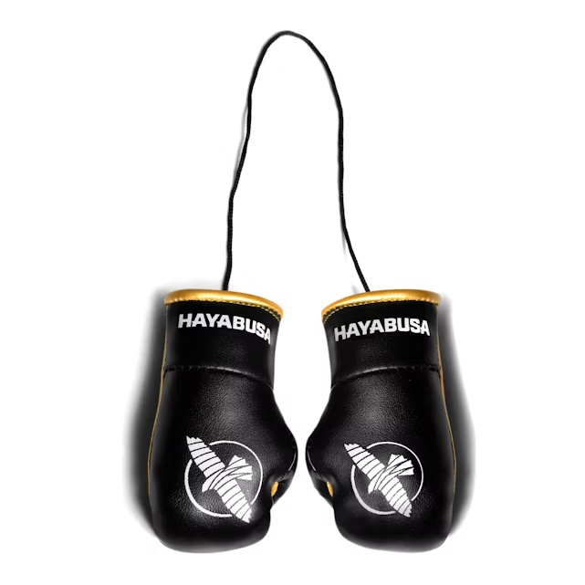 Hayabusa Mini Boxhandschuhe, Schwarz-Gold 5