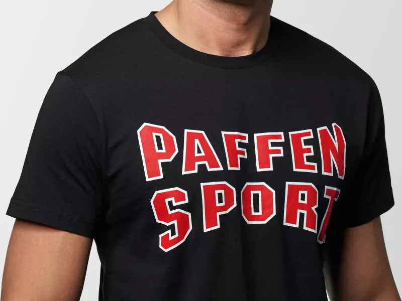 Paffen Sport T-Shirt Logo Basic, Schwarz-Rot
