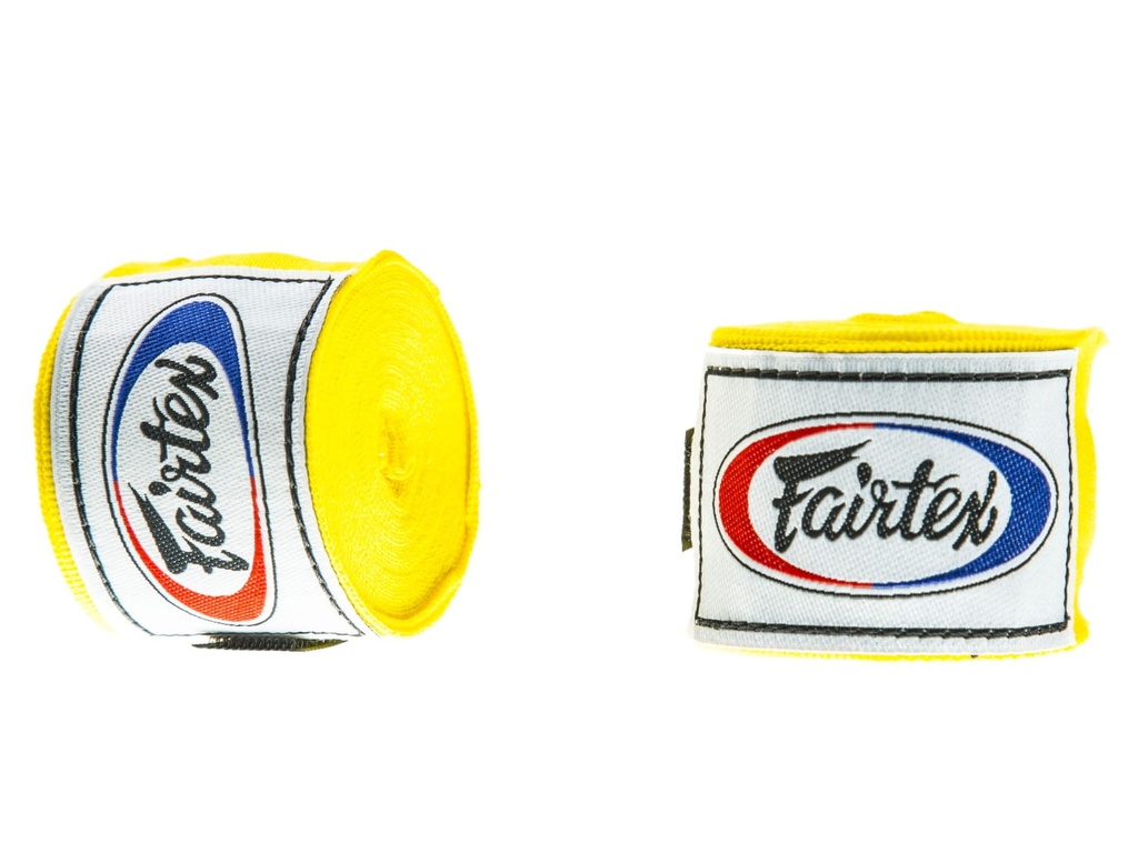 Fairtex Boxbandagen 4,5m Halbelastisch, Gelb