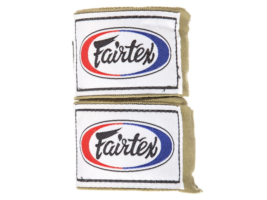 Fairtex Boxbandagen 4,5m Halbelastisch,  Olivgrün