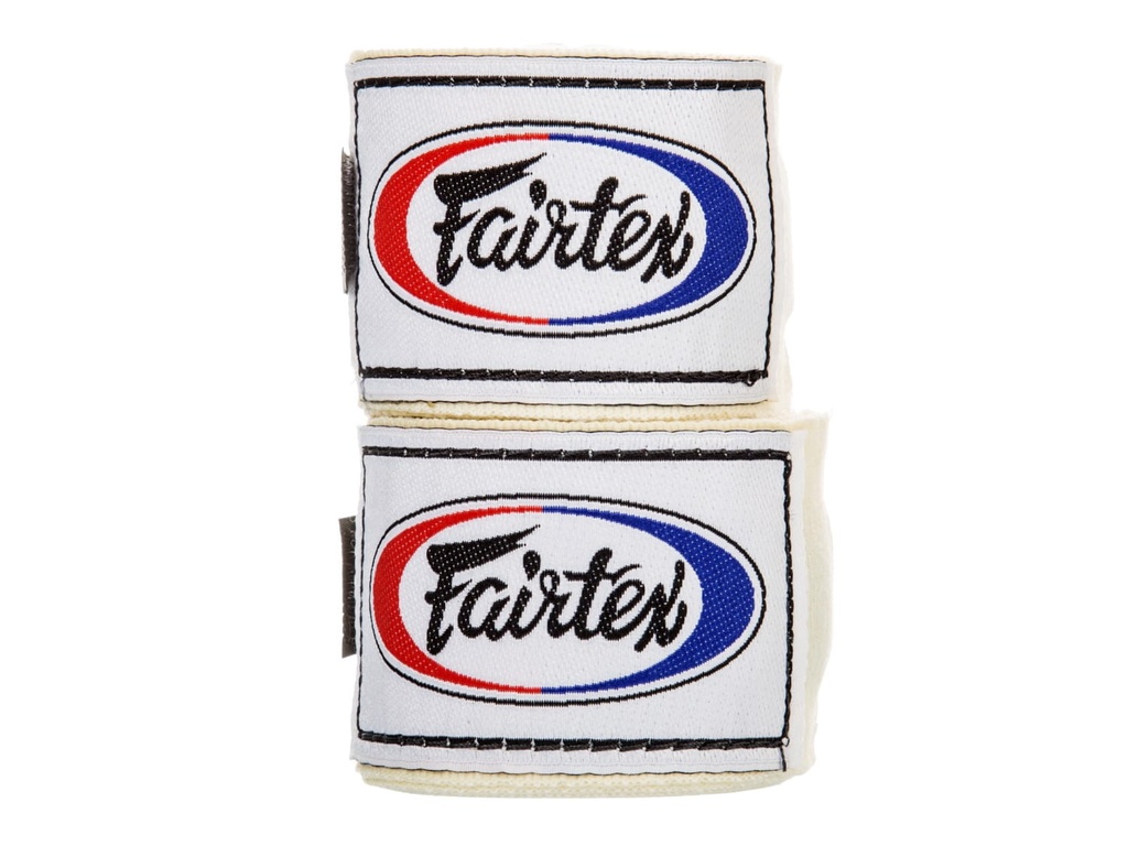Fairtex Boxbandagen 4,5m Halbelastisch, Weiß 2