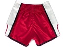 Fairtex Muay Thai Shorts BS1704, Rot-Weiß 2