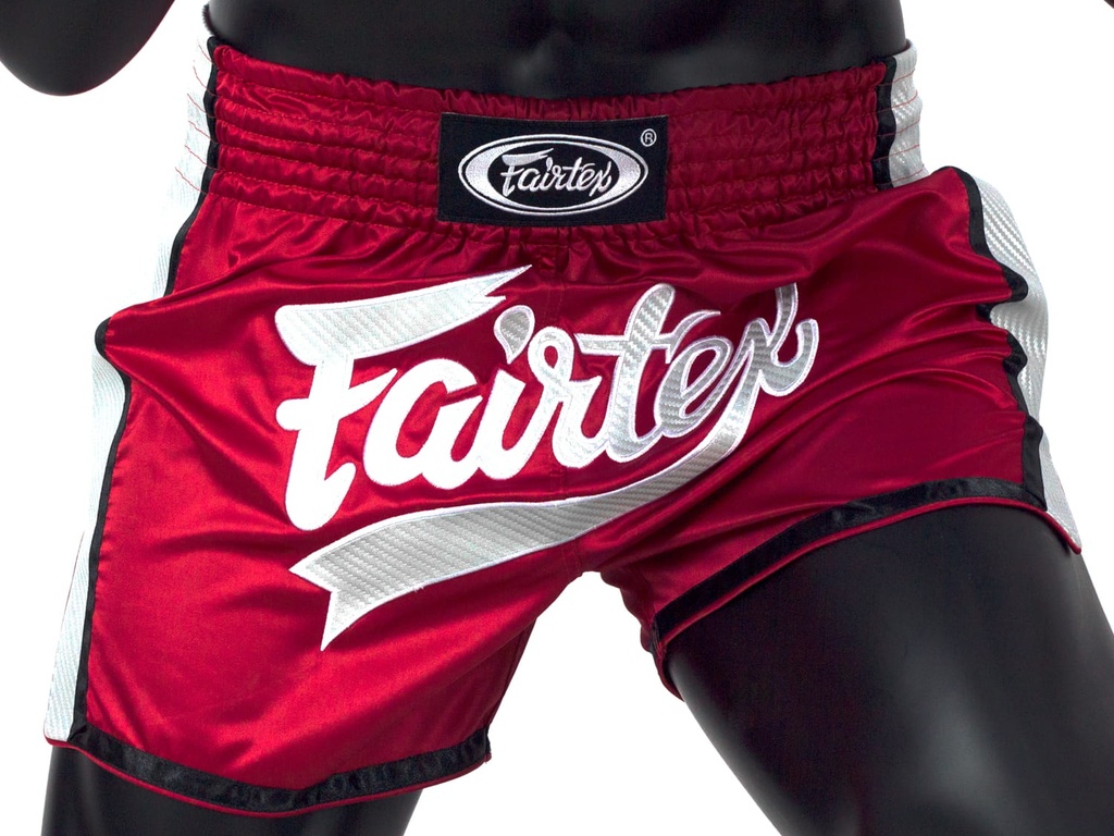 Fairtex Muay Thai Shorts BS1704, Rot-Weiß 3