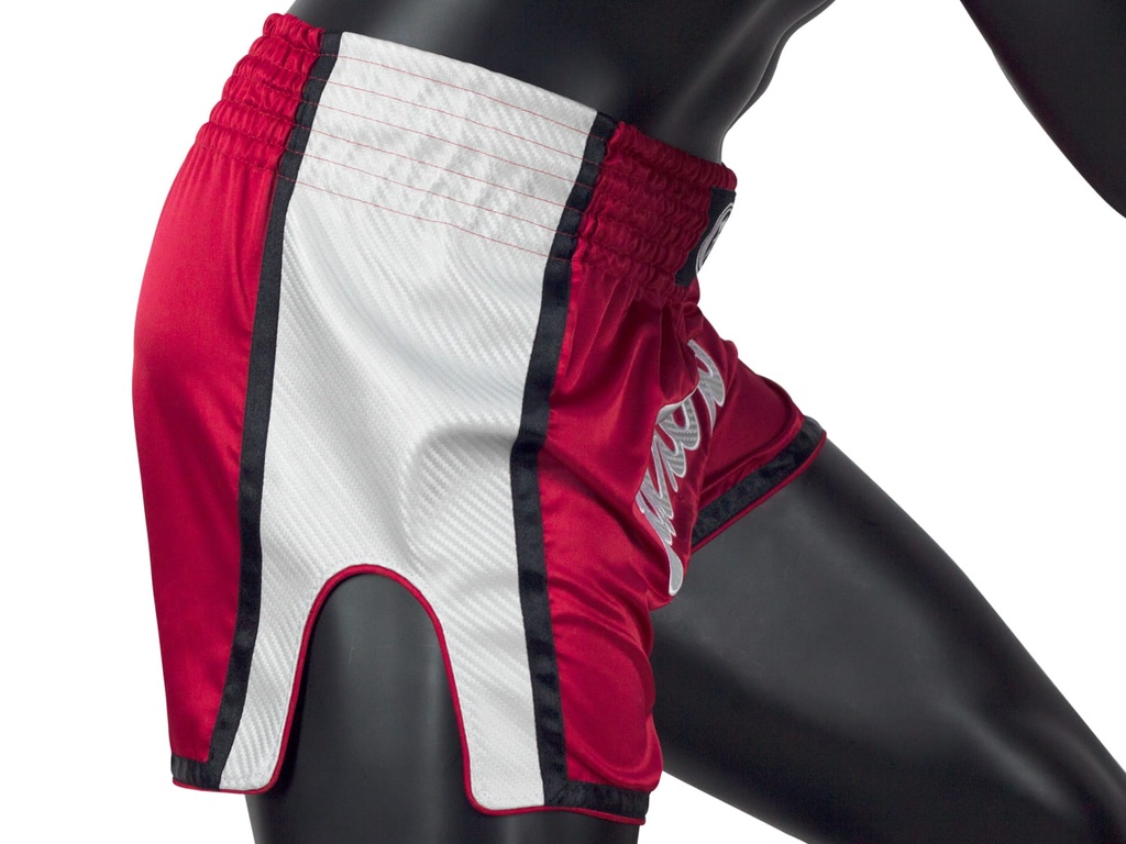 Fairtex Muay Thai Shorts BS1704, Rot-Weiß 6